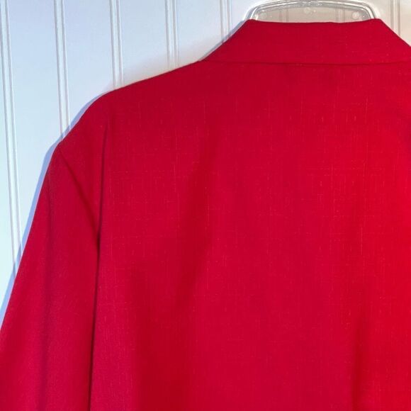Vintage Alice Stuart One Button Blazer Jacket Women's size X-Large Red Office - Picture 8 of 11